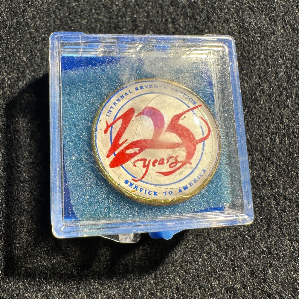 IRS Internal Revenue Service 225 Years Service to America Commemorative Pin Case